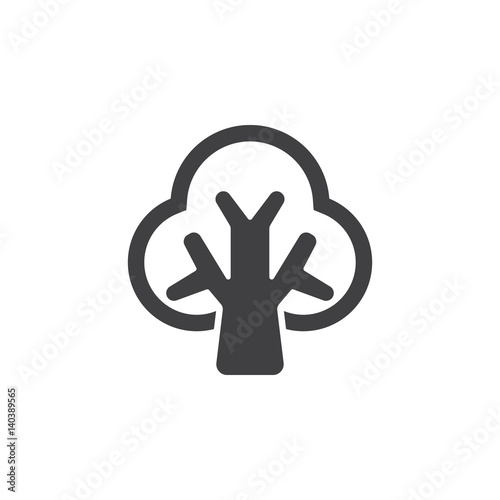 "tree icon on the white background" Stock image and royalty-free vector files on Fotolia.com