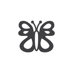 butterfly icon on the white background