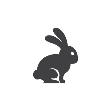 hare icon on the white background