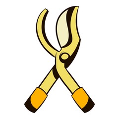 Scissors garden icon cartoon