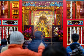 Fototapeta na wymiar Lungshan Temple of Manka in Taiwan