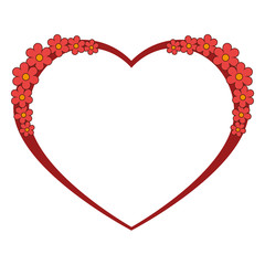 heart love romantic card vector illustration design