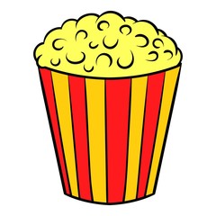 Popcorn icon cartoon