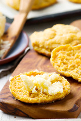 honey pumpkin biscuits with honey butter