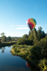 Balloon Over a Stream