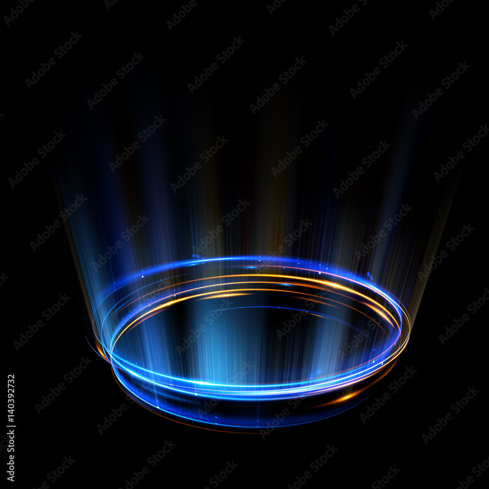 Canvas Prints empty podium. disco club. rays view. show magic party. spot fog lamp. glint check scene. bright spac