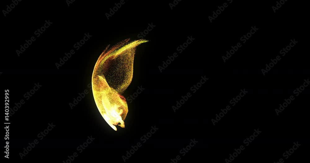 Poster abstract 4k motion background loop with particles and sphere. atom science technology,energy circle 