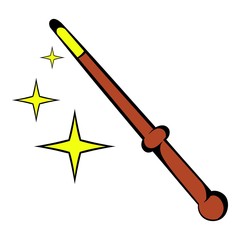 Magic wand icon, icon cartoon