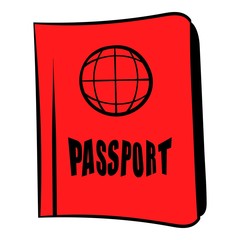 Passport icon cartoon