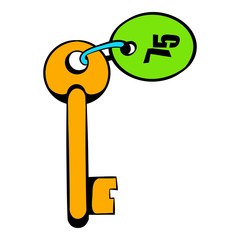 Key room icon cartoon