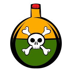 Poison icon cartoon