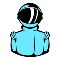 Astronaut in spacesuit icon, icon cartoon