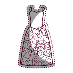 Female wedding dress icon vector illustration design