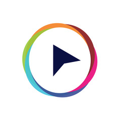 Abstract  Multicolor  App  Button