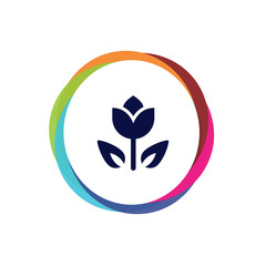 Abstract  Multicolor  App  Button