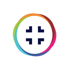 Fototapeta premium Abstract Multicolor App Button