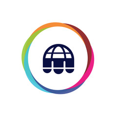 Abstract  Multicolor  App  Button