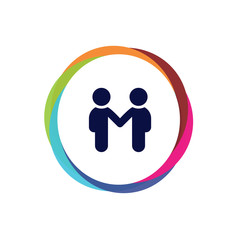 Abstract  Multicolor  App  Button