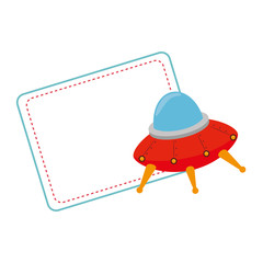 spaceship child toy icon vector illustration design