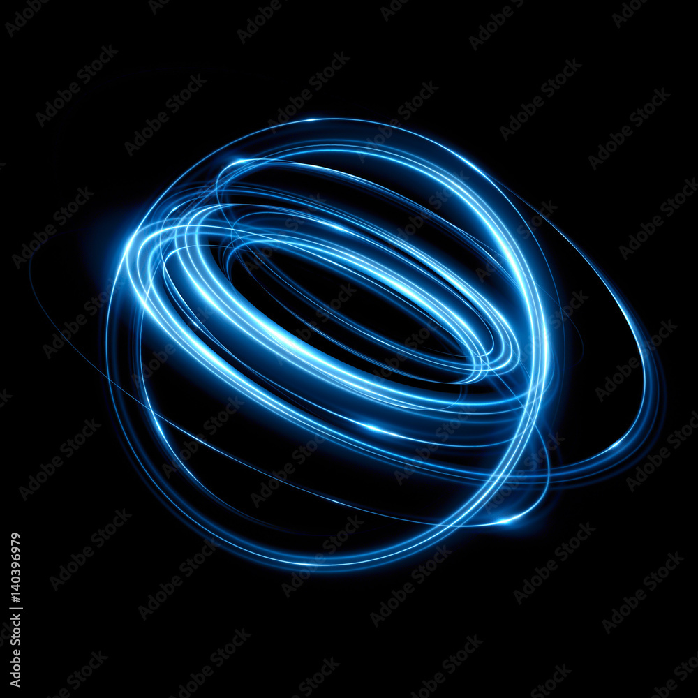 Poster abstract ring background with luminous swirling backdrop. light circles light effect. glowing cover.