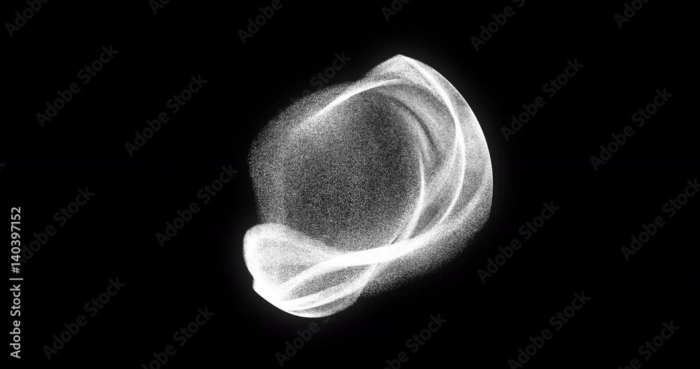 Poster abstract 4k motion background loop with particles and sphere. atom science technology,energy circle 