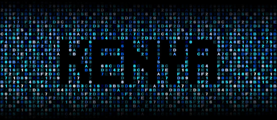 Kenya text on hex code illustration