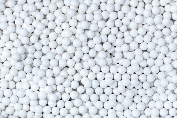 Background of white balls. airsoft 6mm