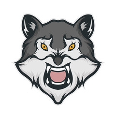 Wolf head mascot