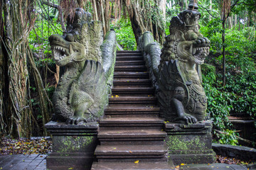 Dragon Bridge in Monkey Forest . Bali,Indonesia