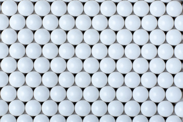 Background of white balls. airsoft 6mm.