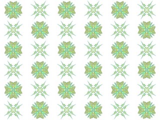 Texture with 3D rendering abstract fractal green pattern