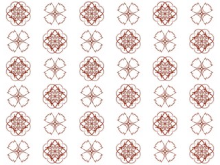 Texture with 3D rendering abstract fractal red pattern