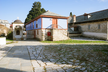 part of a monastery on Mount Athos, Greece