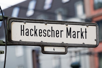 Hackescher Markt Berlin Straßenschild