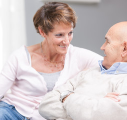 Fototapeta premium Loving happy middle-aged couple