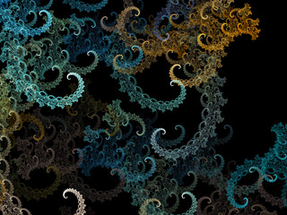 Alien Helix Pinnate Moss  - Fractal Art