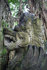 Naklejka premium Dragon Bridge in Monkey Forest . Bali.Indonesia