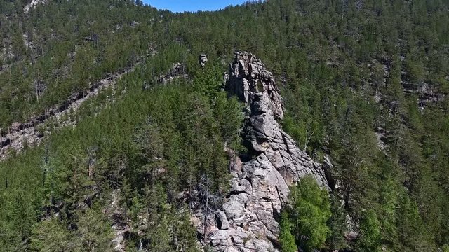 Panorama of the natural rocks.  View from the height