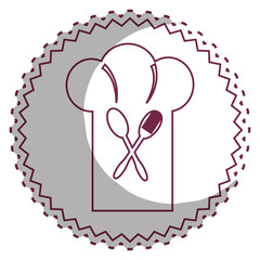 chef hat restaurant emblem vector illustration design