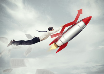 Take-off business success. 3D Rendering