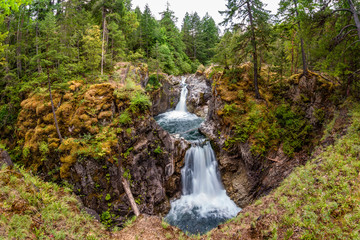 Fototapeta na wymiar Little Qualicum Falls on Vancouver Island, Canada