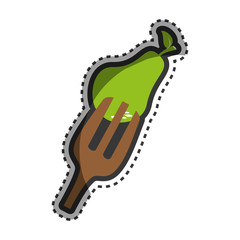 kitchen cutlery with healthy food vector illustration design