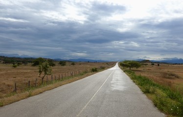Driving into the Tatacoa desert near Nieva in south central Colombia. 