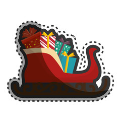 santa claus carriage icon vector illustration design