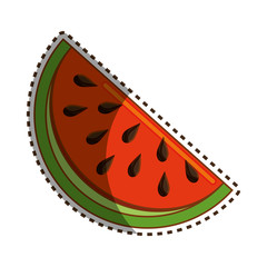 watermelon fresh fruit icon vector illustration design