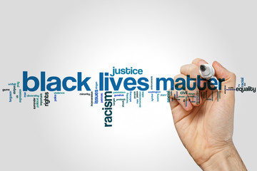 Black lives matter word cloud concept