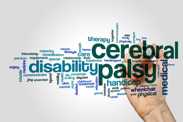 Cerebral palsy word cloud concept