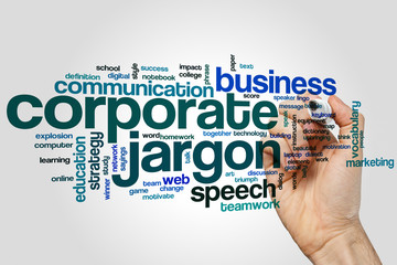 Corporate jargon word cloud