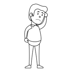 Psychiatric patient avatar character vector illustration design