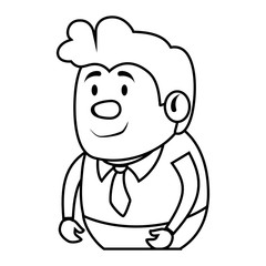 businessman avatar character icon vector illustration design